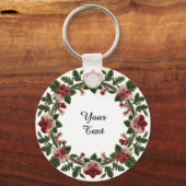 Embroidered Floral Wreath Border キーホルダー (裏面)