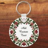 Embroidered Floral Wreath Border キーホルダー (正面)