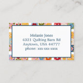 Embroidered Flower Patchwork Quilt 名刺 (裏面)