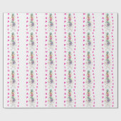 Embroidered Funny Bunny Easter  ラッピングペーパー (フラット)