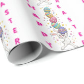 Embroidered Funny Bunny Easter  ラッピングペーパー (ロールコーナー)