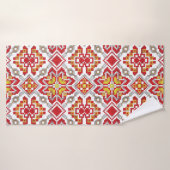 Embroidered handmade cross-stitch ethnic Ukraine p バスタオル (バスタオル)