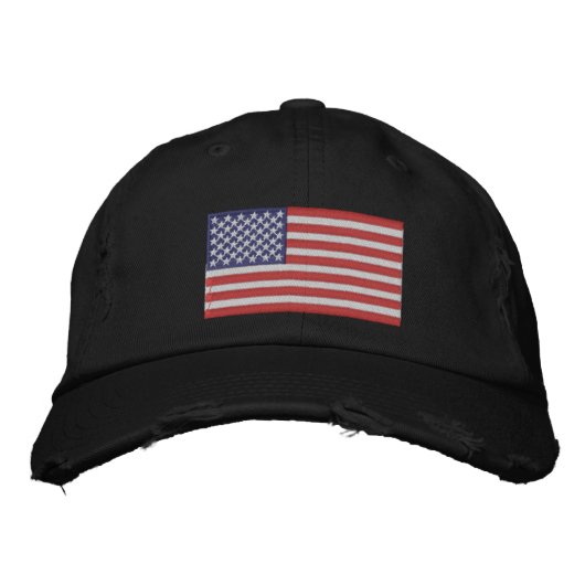 Embroidered Hat American Flag 刺繍入りキャップ (正面)