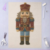 Embroidered Look Christmas Nutcracker 薄葉紙 (クラフト)