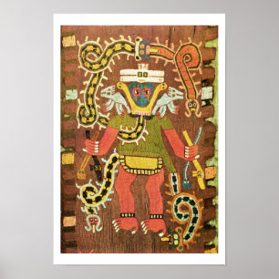 Embroidered mythological figure, Paracas Necropoli ポスター