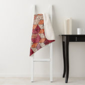 Embroidered patchwork seamless pattern. Bohemian.  シェルパブランケット (インサイチュ)