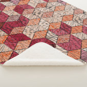Embroidered patchwork seamless pattern. Bohemian.  シェルパブランケット (3/4)