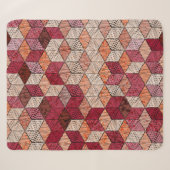 Embroidered patchwork seamless pattern. Bohemian.  シェルパブランケット (正面(横))