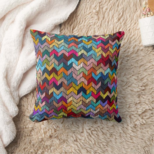 Embroidered seamless geometric pattern. Ornament E クッション (ブランケット)