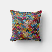 Embroidered seamless geometric pattern. Ornament E クッション (正面)