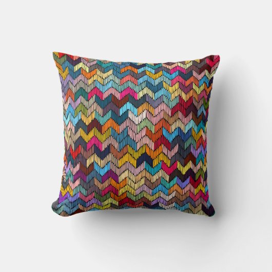 Embroidered seamless geometric pattern. Ornament E クッション (正面)