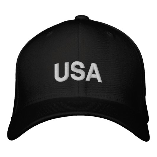 Embroidered USA Design Adjustable Baseball Cap 刺繍入りキャップ (正面)