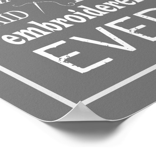 Embroidery Not Enough Thread Craft Room Dark ポスター (角)