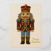Embroidery Stitchwork of Nutcracker Christmas 箔シーズンカード (正面)