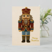 Embroidery Stitchwork of Nutcracker Christmas 箔シーズンカード (立ち正面)