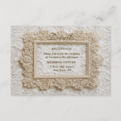 Embroidery Timeless Lace Frame Wedding Details エンクロージャーカード (正面)