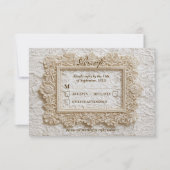Embroidery Timeless Lace QR Code Wedding RSVP card (正面)