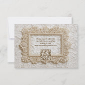 Embroidery Timeless Lace QR Code Wedding RSVP card (裏面)