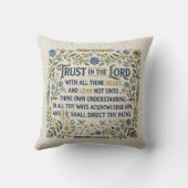 Embroidery Trust in the Lord Proverbs 3:5-6 KJV クッション (裏面)