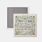 Embroidery Trust in the Lord Proverbs 3:5-6 KJV  マグネット (正面/裏面)