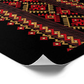 Embroidery Ukraine Vyshyvanka Print Ethnic Pattern ポスター (角)
