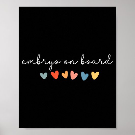 Embryo On Board Heart Ivf Transfer Day Fertility N ポスター (正面)