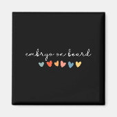 Embryo On Board Heart Ivf Transfer Day Fertility N マグネット (正面)