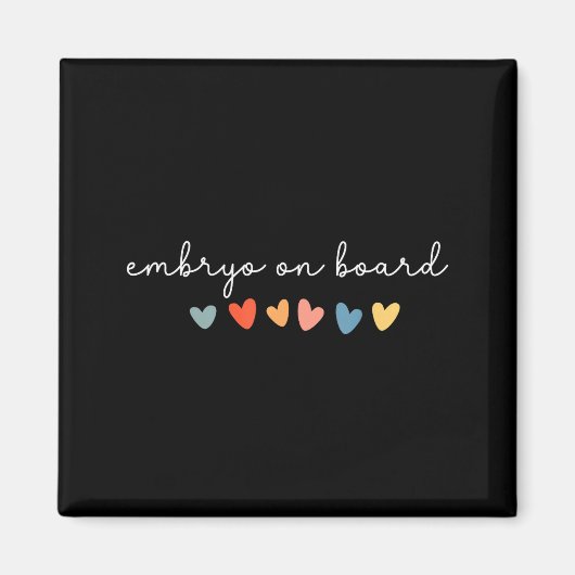 Embryo On Board Heart Ivf Transfer Day Fertility N マグネット (正面)