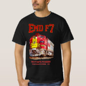 EMD F7 Santa Fe Warbonnet Diesel Locomotive. Tシャツ (正面)