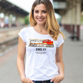 EMD F7 Santa Fe Warbonnet Diesel Locomotive. Tシャツ