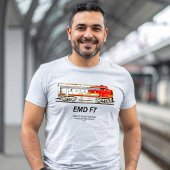 EMD F7 Santa Fe Warbonnet Diesel Locomotive. Tシャツ