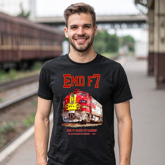 EMD F7 Santa Fe Warbonnet Diesel Locomotive. Tシャツ