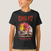 EMD F7 Santa Fe Warbonnet Diesel Locomotive. Tシャツ (正面)