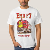EMD F7 Santa Fe Warbonnet Diesel Locomotive. Tシャツ (正面)