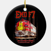 EMD F7 Santa Fe Warbonnet with American Flag. セラミックオーナメント (裏面)