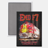 EMD F7 Santa Fe Warbonnet with American Flag. マグネット (正面/裏面)