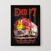 EMD F7 Santa Fe Warbonnet with American Flag. 缶バッジ (正面)