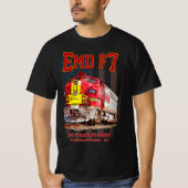 EMD F7 Santa Fe Warbonnet with American Flag. Tシャツ (正面)