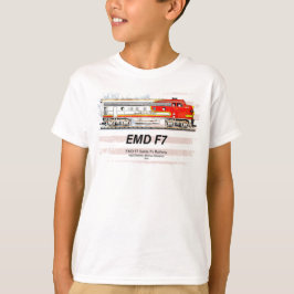 EMD F7 Santa Fe Warbonnet with American Flag. Tシャツ