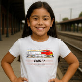 EMD F7 Santa Fe Warbonnet with American Flag. Tシャツ