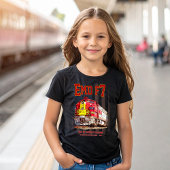 EMD F7 Santa Fe Warbonnet with American Flag. Tシャツ