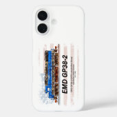 EMD GP38-2ディーゼル機関車とアメリカ国旗 Case-Mate iPhoneケース (裏面)