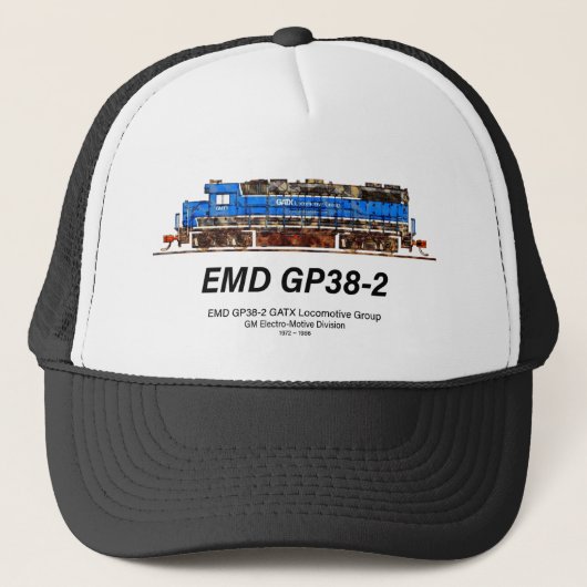 EMD GP38-2ディーゼル機関車GATX青と白 キャップ (正面)