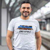 EMD GP38-2ディーゼル機関車GATX青と白 Tシャツ