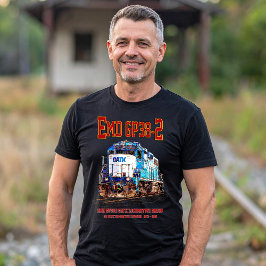 EMD GP38-2ディーゼル機関車GATX青と白 Tシャツ