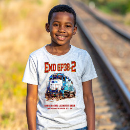 EMD GP38-2ディーゼル機関車GATX青と白 Tシャツ