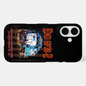 EMD GP38-2 ディーゼル機関車とアメリカ国旗 Case-Mate iPhoneケース (裏面 (横))