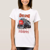 EMD GP60ディーゼル機関車とアメリカ国旗 Tシャツ (正面)