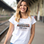 EMD GP60ディーゼル機関車とアメリカ国旗 Tシャツ
