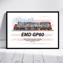 EMD GP60 ディーゼル機関車とアメリカ国旗